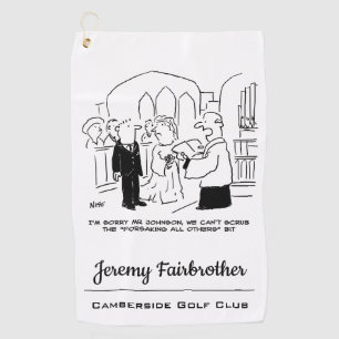 Serviette De Golf Mariage Vows Church Service Vicar. Drôle