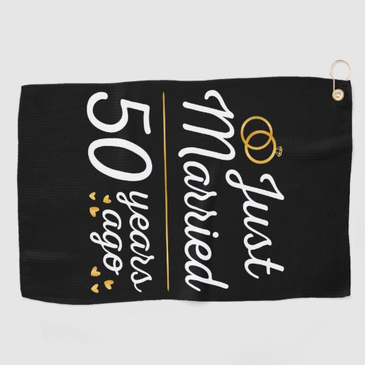 Serviette De Golf Marié Il Y A 50 Ans (Horizontal)