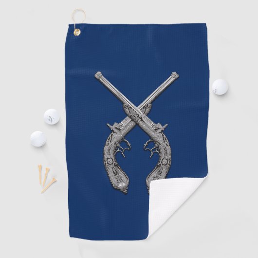 Serviette De Golf Marine des pistolets traversés (En situation)