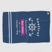 Serviette De Golf Marine Nautique (Horizontal)