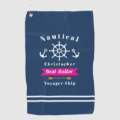 Serviette De Golf Marine Nautique (Devant)