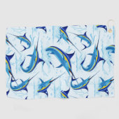 Serviette De Golf Marlin Bleu Jaillissant de l'Océan (Horizontal)