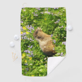 Serviette De Golf Marmot dans le Mont Rainier Fleurs sauvages (En situation)