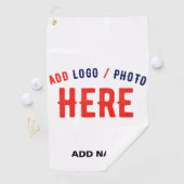 SERVIETTE DE GOLF MARQUE BLANCHE MODERNE ET PERSONNALISABLE VÉRIFIÉE (En situation)