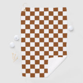 Serviette De Golf Marron et Blanc à Carreaux (En situation)