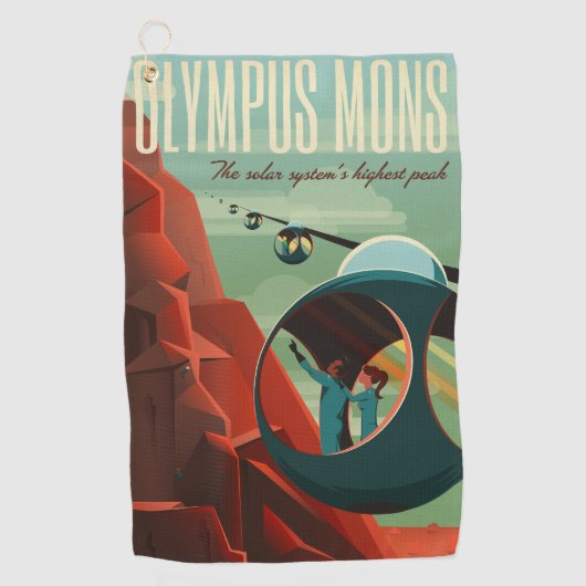 Serviette De Golf Mars Olympus Mons Système solaire Volcano le plus (Devant)
