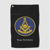 Serviette De Golf Masonique de la Freemason de Past Master Lodge (Devant)