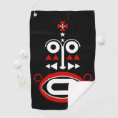 Serviette De Golf Masque Tribal Africain (En situation)