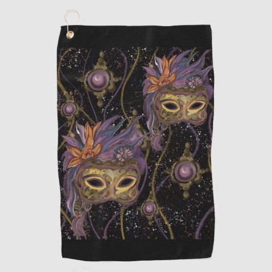 SERVIETTE DE GOLF MASQUERADE VENISE ART (Devant)