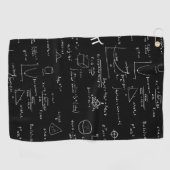 Serviette De Golf Maths d'équations de formules noires (Horizontal)