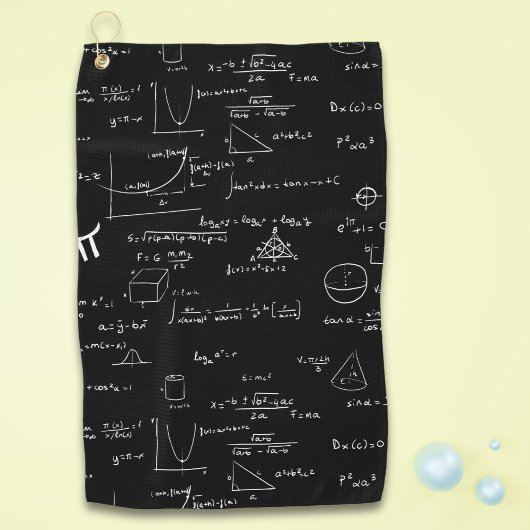 Serviette De Golf Maths d'équations de formules noires