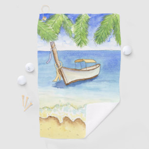 Serviette De Golf Matin à Bali Aquarelle