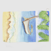 Serviette De Golf Matin à Bali Aquarelle (Horizontal)