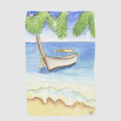 Serviette De Golf Matin à Bali Aquarelle (Devant)