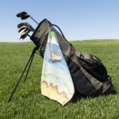 Serviette De Golf Matin à Bali Aquarelle (Vert)