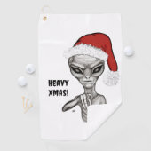 Serviette De Golf Mauvais Alien, Lourds Noël ! (En situation)
