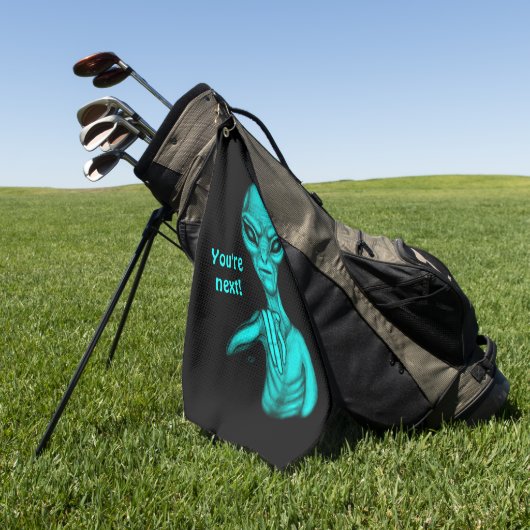 Serviette De Golf Mauvais Alien, Tu es le prochain ! (Vert)