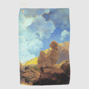 Serviette De Golf Maxfield Parrish Matin 1922 Nuage Bleu Beaux-Arts