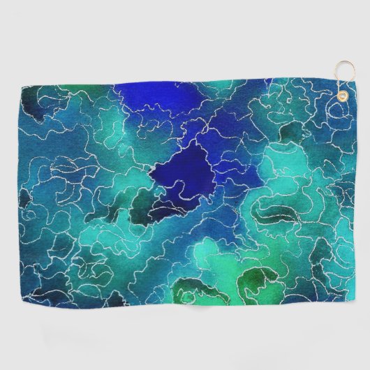 Serviette De Golf Maze océanique (Horizontal)