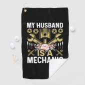 Serviette De Golf Mécanicien Mon mari est mécanicien (En situation)