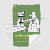 Serviette De Golf Médecin avec stéthoscope et fond vert (En situation)