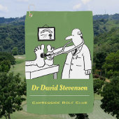 Serviette De Golf Médecin avec stéthoscope et fond vert