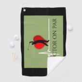 Serviette De Golf Médecin de golf ekg (En situation)