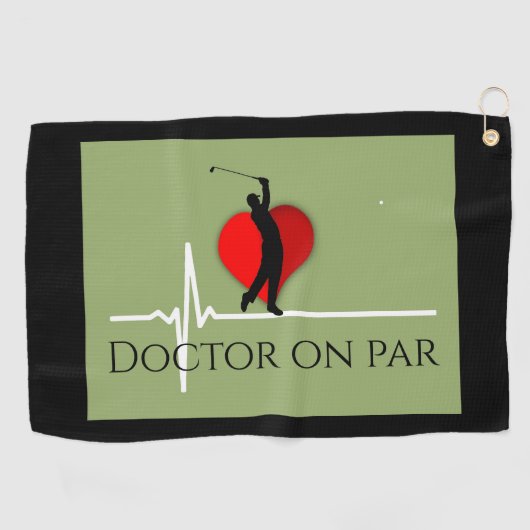 Serviette De Golf Médecin de golf ekg (Horizontal)