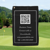 Serviette De Golf Médias sociaux QR Code scanner noir professionnel