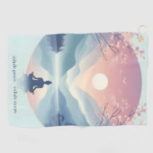 Serviette De Golf Méditation nature apaisante (Horizontal)