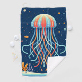 Serviette De Golf méduse marine/plage/côtière (En situation)