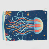 Serviette De Golf méduse marine/plage/côtière (Horizontal)