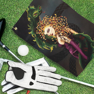 Serviette De Golf Méduse mythique Mythologie grecque Serpent Gorgone