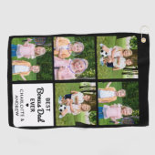 Serviette De Golf Meilleur BONUS DAD Ever Golfer Custom 5 Photo Coll (Horizontal)