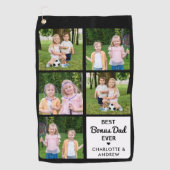 Serviette De Golf Meilleur BONUS DAD Ever Golfer Custom 5 Photo Coll (Devant)