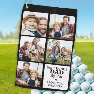 Serviette De Golf Meilleur BONUS DAD Par Par Personnalisé 5 Photo Co