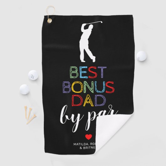 Serviette De Golf Meilleur Bonus Papa By Par Golf Towne (En situation)