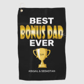 Serviette De Golf Meilleur Bonus Papa Ever Golf Serviette (Devant)