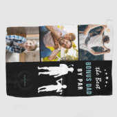 Serviette De Golf Meilleur Bonus Papa Par Par Par | Collage photo Mo (Horizontal)