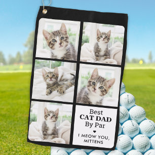 Serviette De Golf Meilleur CAT DAD Par Par - Personnalisé 5 Photo Co