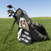 Serviette De Golf Meilleur Chat Papa Par pair avec Photo personnalis (Vert)