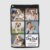 Serviette De Golf Meilleur CHIEN DAD Ever - Golfer - Personnalisé 5  (Devant)