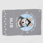 Serviette De Golf Meilleur CHIEN DAD Jamais Personnalisé Photo Anima (Horizontal)