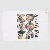 Serviette De Golf Meilleur chien maman 6 Photo Collage Amoureux des  (Horizontal)