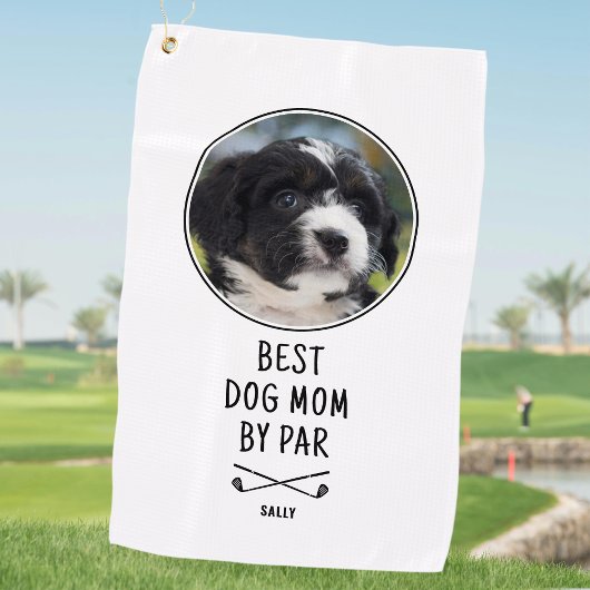 Serviette De Golf Meilleur Chien Maman Par Par Fête des Mères Photo 
