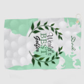 Serviette De Golf Meilleur golfeur du monde - Monogramme (Horizontal)