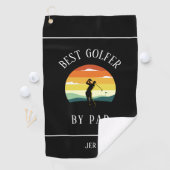 Serviette De Golf Meilleur Golfeur Par Par Golfer Pun Silhouette Bla (En situation)
