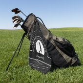 Serviette De Golf Meilleur Golfeur Par Par Moderne Monogramme Sports (Vert)