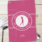 Serviette De Golf Meilleur Golfeur Par Une Longue Tirage Dames Rose 