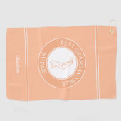 Serviette De Golf Meilleur Grand-Mère Par Par Par Elegant Golfer Pea (Horizontal)